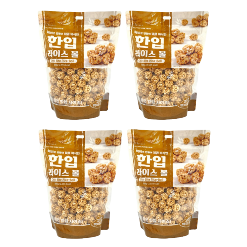 쌀로 만든 한입 라이스볼 쌀과자 쌀강정, 4개, 500g