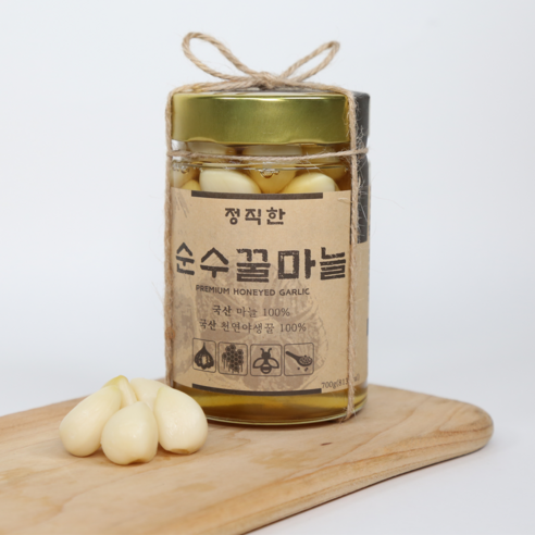 제목: 정직한청년 정직한 순수 꿀마늘 당절임의 정직한 맛과 효능