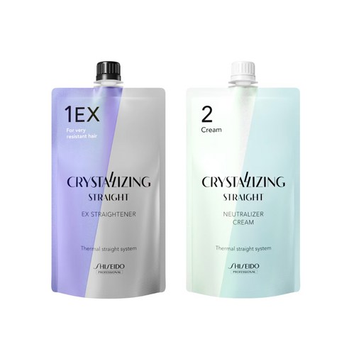 시세이도프로페셔널 매직약 크리스탈라이징 스트레이트크림 1제 EX 400g (발수성모) + 2제 크림타입 400g, 1개