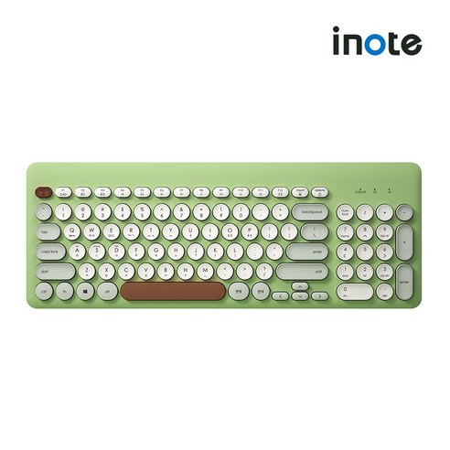 아이노트 멀티 페어링 블루투스 무선 일반형 키보드, 올리브그린, X-KEY 96RB