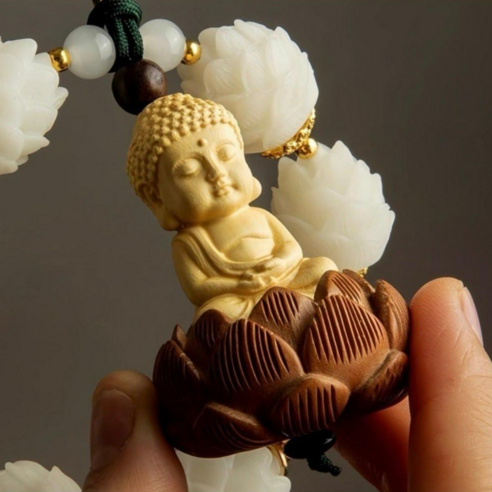 소원 성취, 사고 예방, 재물운을 위한 운수대통: 연꽃 불상 차걸이