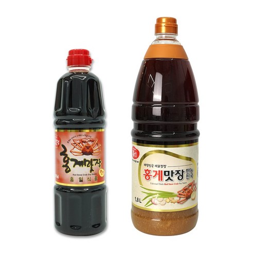 홍게맛장 소스 레드 900ml + 홍게맛장 만능 진국 1.8L 홍게 조미료 맛간장, 1세트, 2700ml