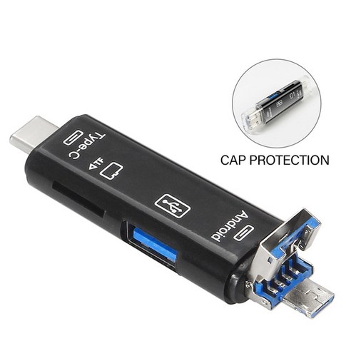 51 다기능 USB 2.0 TYPE-C/Usb/마이크로/USB/TF/SD 메모리 카드 리더기 OTG 어댑터 휴대 전화 액세서리, 03 A
