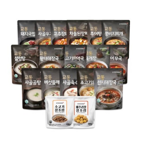 교동 실온 보관 국/탕/찌개 16종 골라담기, 상품선택:교동 사골육수 500g(실온) 2팩