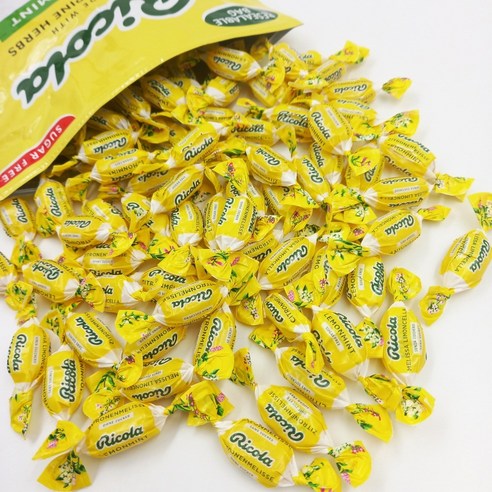 상쾌한 숨결과 건강한 목을 위한 선택, 리콜라 무설탕 레몬민트 캔디 리콜라캔디