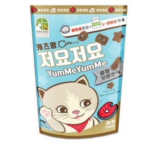 캐츠랑저요저요 고양이 보양간식 60g, 참치, 2개