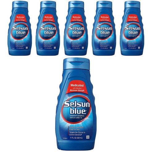 셀선블루 비듬 샴푸 메디케이티드, 325ml, 6개