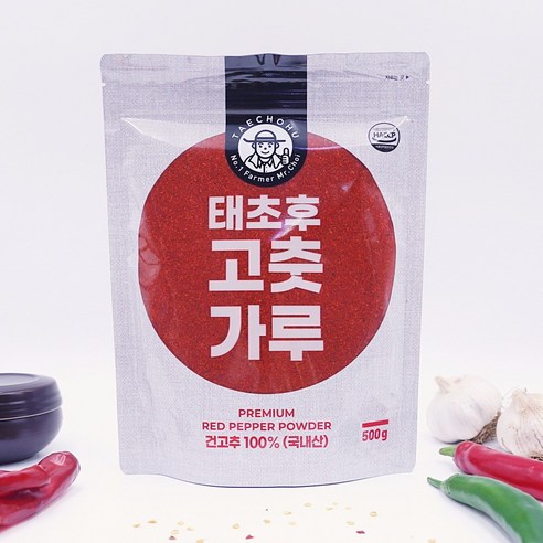 태초후 국산 햇고춧가루 보통맛, 한식 김치용(보통굵기), 1개, 500g