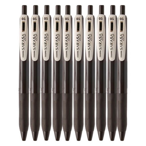 제브라 사라사 클립 젤 펜 0.5mm JJ15, 10개, 브라운 그레이