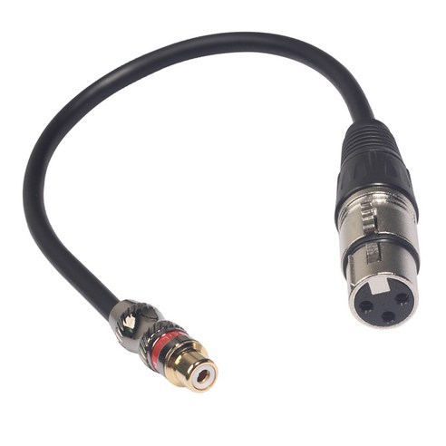 Ursmart 3.5mm/RCA - XLR 잭 케이블 스테레오 오디오 연결 와이어 블랙, 30cm, D, 아연 합금
