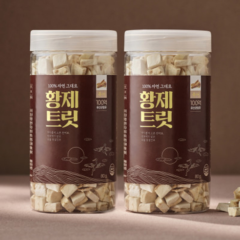 황제트릿 반려동물 동결건조 간식, 2개, 80g, 유산균 북어