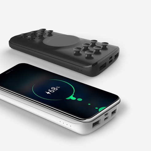 쿨린 흡착식 무선 고속충전 PD 보조배터리 10000mAh, SMODO-300, 블랙