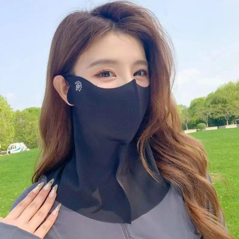 일상잇 자외선 차단 골프 페이스 마스크, 1세트, 블랙+진그레이+연그레이