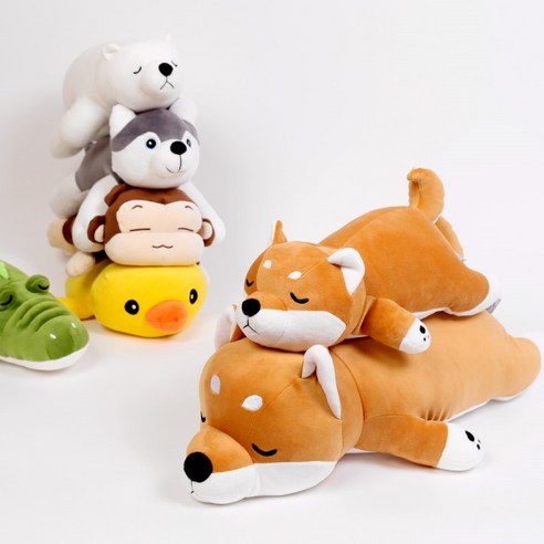 주올로지 짱귀여운양인형 보들보들 쿠션 동물애착인형, 화이트, 40cm 삼색냥모찌인형귀여운국민수면애착동물봉제고양이쿠션 Best Top5 11 이젠돌스 모찌모찌 꿀잠쿠션인형 30CM + 50CM 커플세트, free, 꿀잠쿠션(시바견)커플