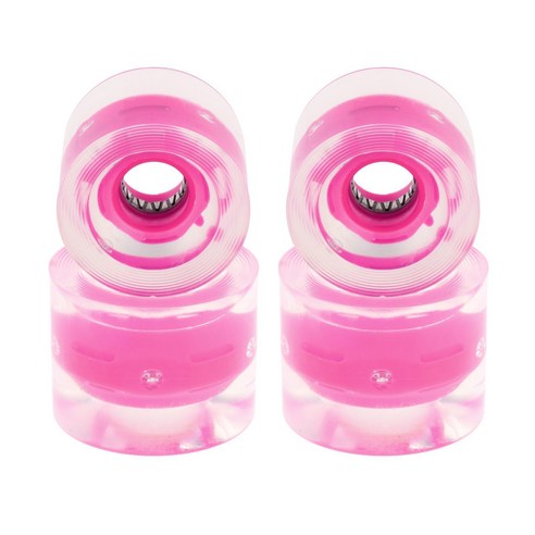 WJSHOP 4x 스케이트 보드 휠 60mm 롱 보드 휠 크루저 휠, PU, 보라색