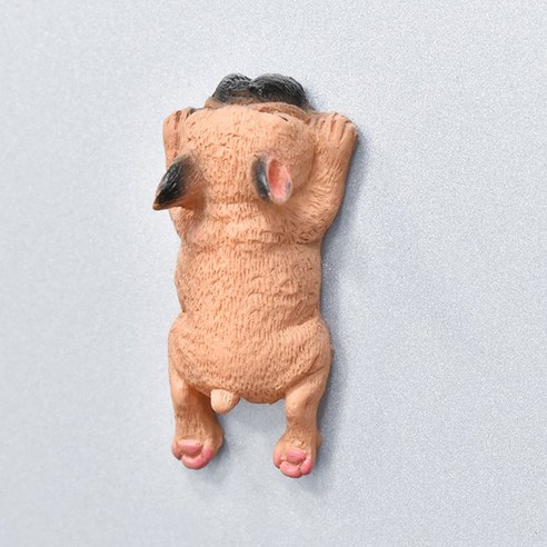 작은 파두 냉장고 자석 귀여운 애완 동물 강아지 프렌치 불독 자석 스테레오 수지 마그네틱 페이스트 동물 블랙, 짙은 갈색 거짓말-dou, 중간