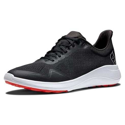 FootJoy 남성용 플렉스 골프화 블랙/화이트/레드 9.5