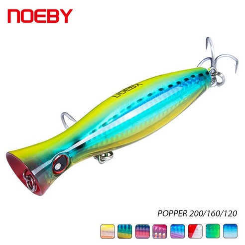 NOEBY 200mm 150g Trolling Topwater Popper Lure for Marlin GT Tuna Saltwater Fishing Tackle NBL9602, 101