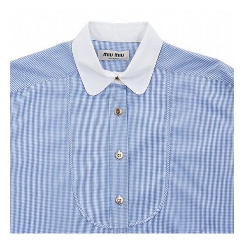 미우미우 깅엄 체크 셔츠, 봄/가을에 입기 좋은, 스타일리시한 디자인