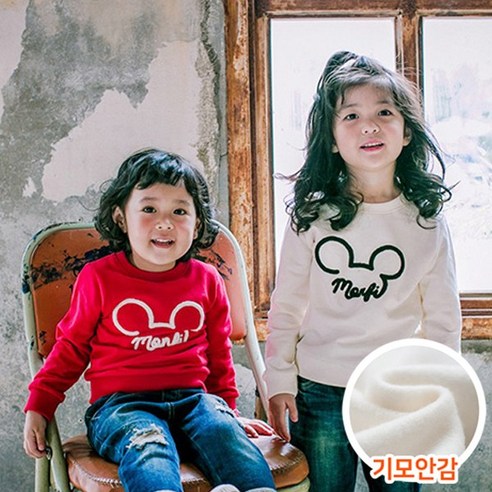 몽피마피 몽피마우스 패밀리 기모 긴팔 티셔츠