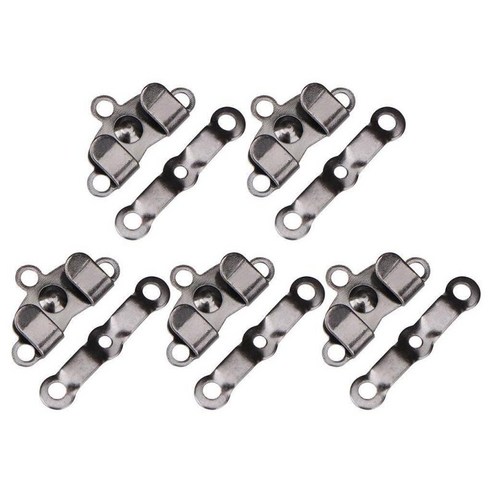 5pcs 금속 바지 패스너 허리 조임쇠 걸쇠 의류 공예 고정 도구 브래지어 후프 액세서리, 스타일 6 그레이, 작은, 구리