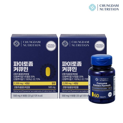 청담뉴트리션 파이토좀 커큐민 550mg, 2개, 60정