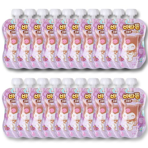 해호 비타톤 산리오 쿠로미 포도맛 음료수 100g, 20개