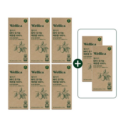 웰리카 레몬즙 레몬수 NFC 유기농 레몬즙100% 20g x 14포, 8박스, 280g