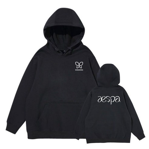 에스파 aespa 윈터 카리나 이니셜 후드티 굿즈, 3XL, NINGNING 얇은 재질