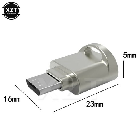 카드리더기마이크로 SD TF OTG 핸드폰 어댑터용 메모리 카드 리더 USB 2.0 알루미늄 휴대폰 노트북용 최신, 한개옵션0