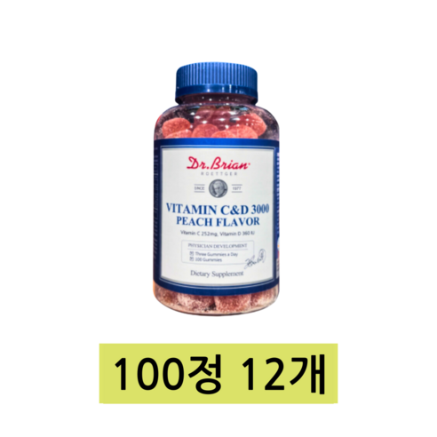 닥터브라이언 비타민 C&D 3000 복숭아맛, 100정, 3000mg, 1개