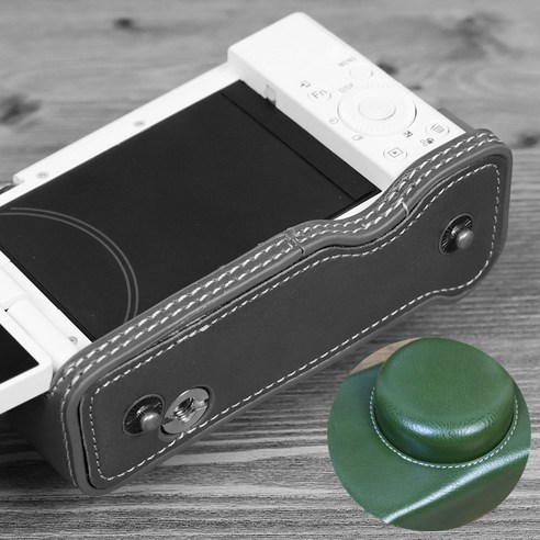 Qalart PU 어깨끈이 있는 Sony ZV1F ZV-1F 카메라용 카메라 가방, 피스, Green Unopen