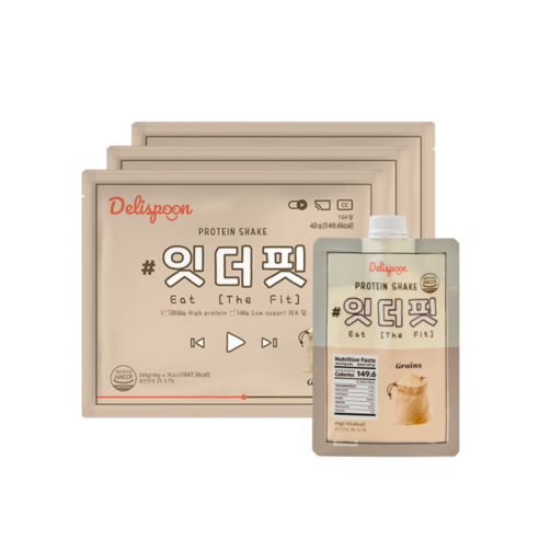 델리스푼 단백질 쉐이크 잇더핏 3주플랜, 280g, 3개