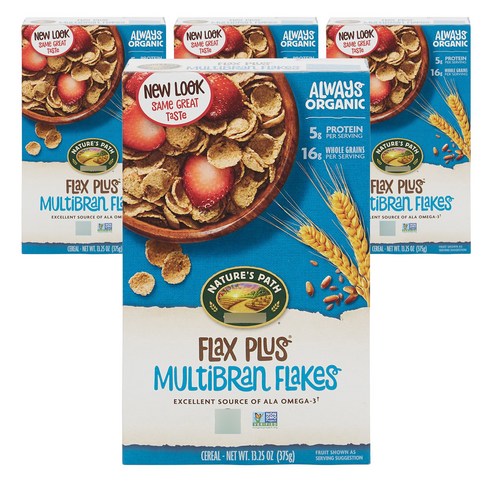 네이쳐스패스 플랙스 플러스 멀티브랜 플레이크 시리얼, 375g, 4개