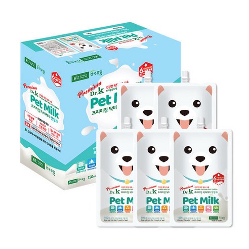 닥터케이 프리미엄 펫밀크 150ml 15개 강아지 고양이 우유