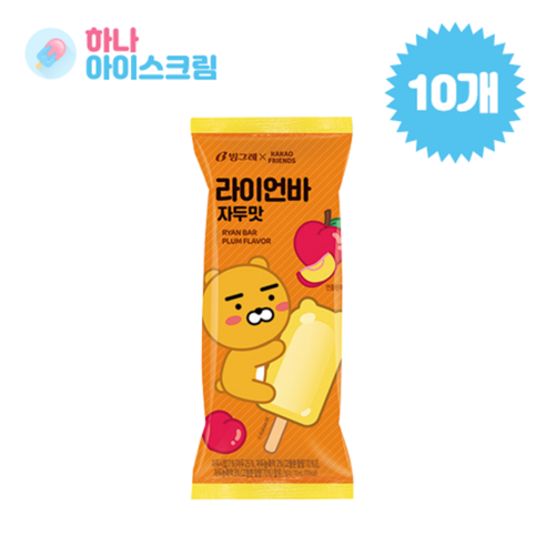 달쿨 추억의아이스크림 라이언바 자두맛 1박스, 40개, 70ml