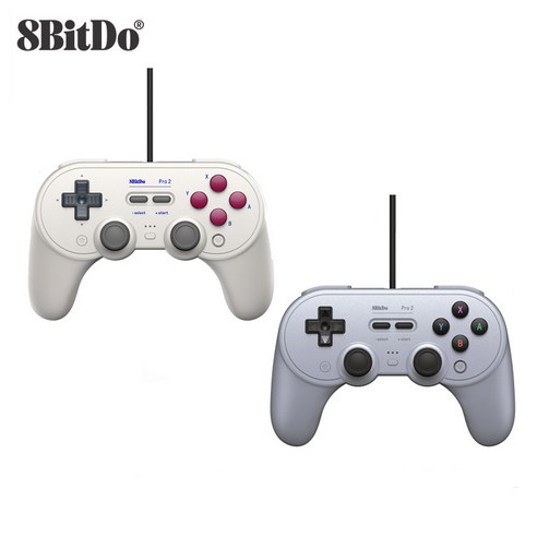 8BitDo 프로ro2 유선 게임패드 컨트롤러, 1개, 그레이