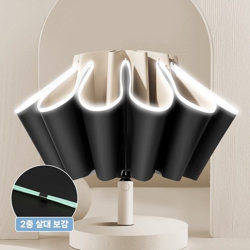 어코드 거꾸로 3단 자동 원터치 암막 우산