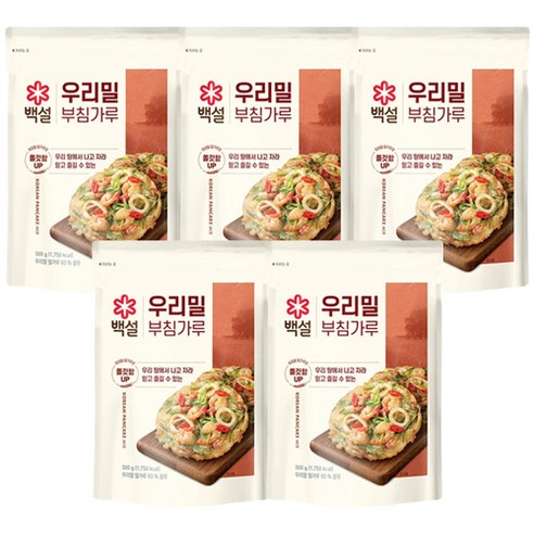 부침가루500 [CJ] 백설 우리밀 부침가루 부침개 부침요리 국산우리밀, 500g, 6개 Best Top5