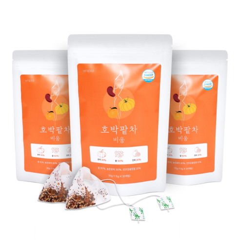 월간건강 비움 붓기 빠지는 호박팥차, 3개, 20개입, 1.5g