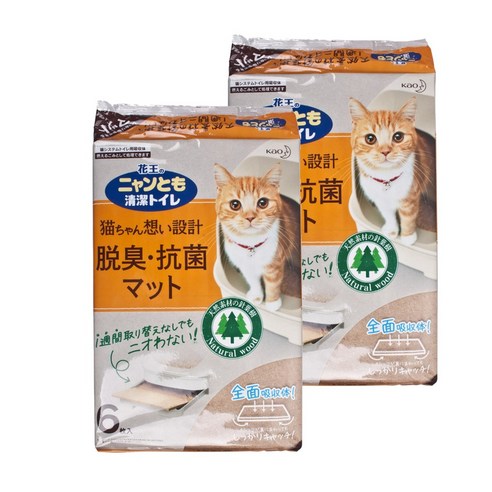 가오 냥토모 소취 고양이모래 대입자, 2.5L, 2개