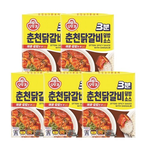 <올따옴> 오뚜기 3분 춘천닭갈비소스 150g x 5입, 5개