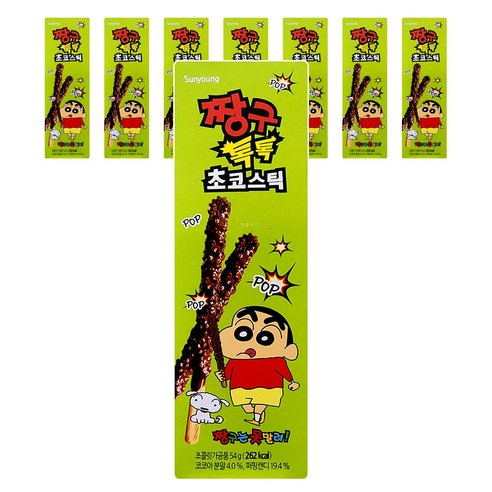 짱구 톡톡 초코스틱 54g (3개입) x 8개, 54g, 8개