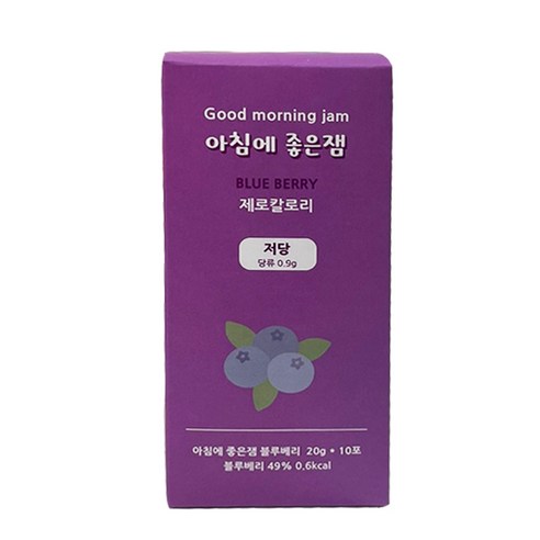 [아침에 좋은잼] 제로칼로리 블루베리잼, 4개, 200g