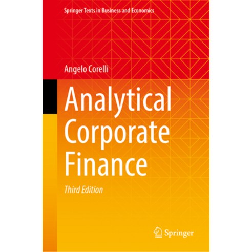(영문도서) Analytical Corporate Finance Hardcover, Springer, English ...