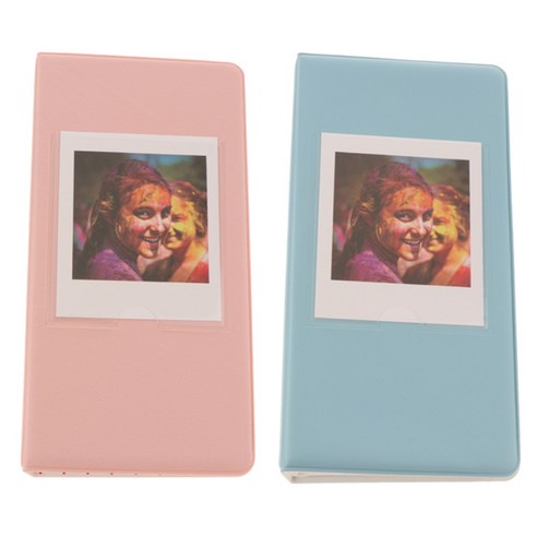 후지 SQ20/SQ10/SQ6 블루 핑크를 위한 2PCS 64 포켓 사진 앨범 케이스, 190x95x31mm, 설명, 플라스틱