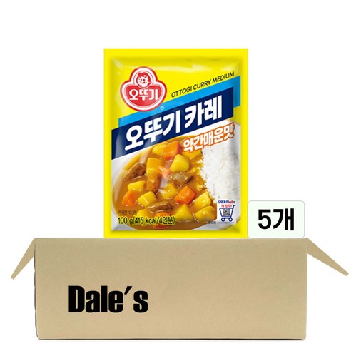 데일즈기획 오뚜기 분말 카레 약간매운맛, 100g, 5개