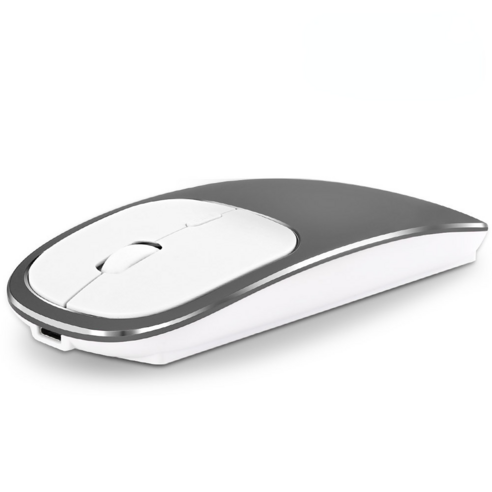 SeenDa 블루투스 4.0 무선 마우스 2.4G USB 듀얼 모드 충전식 마우스 노트북 TV 무소음마우스, 그레이