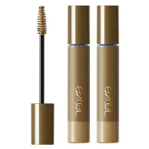 사나엑셀 컬러 온 아이브로우 마스카라 4g, 카멜 브라운, 2개