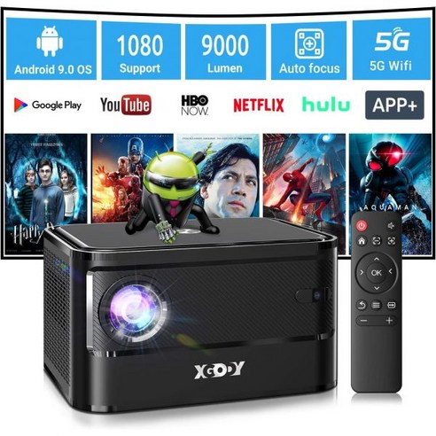 철문손잡이 방화문손잡이 9000스마트PCBK 철문손잡이 방화문손잡이 9000스마, 열쇠3개(기본) smart-9000 8 자동 초점 스마트 프로젝터Android TV OS 포함 Xgody A40 9000L 미니 프로젝터WiFi 및 Bluetooth 1080P 지원 HD 홈시어터 프로젝터Netflix